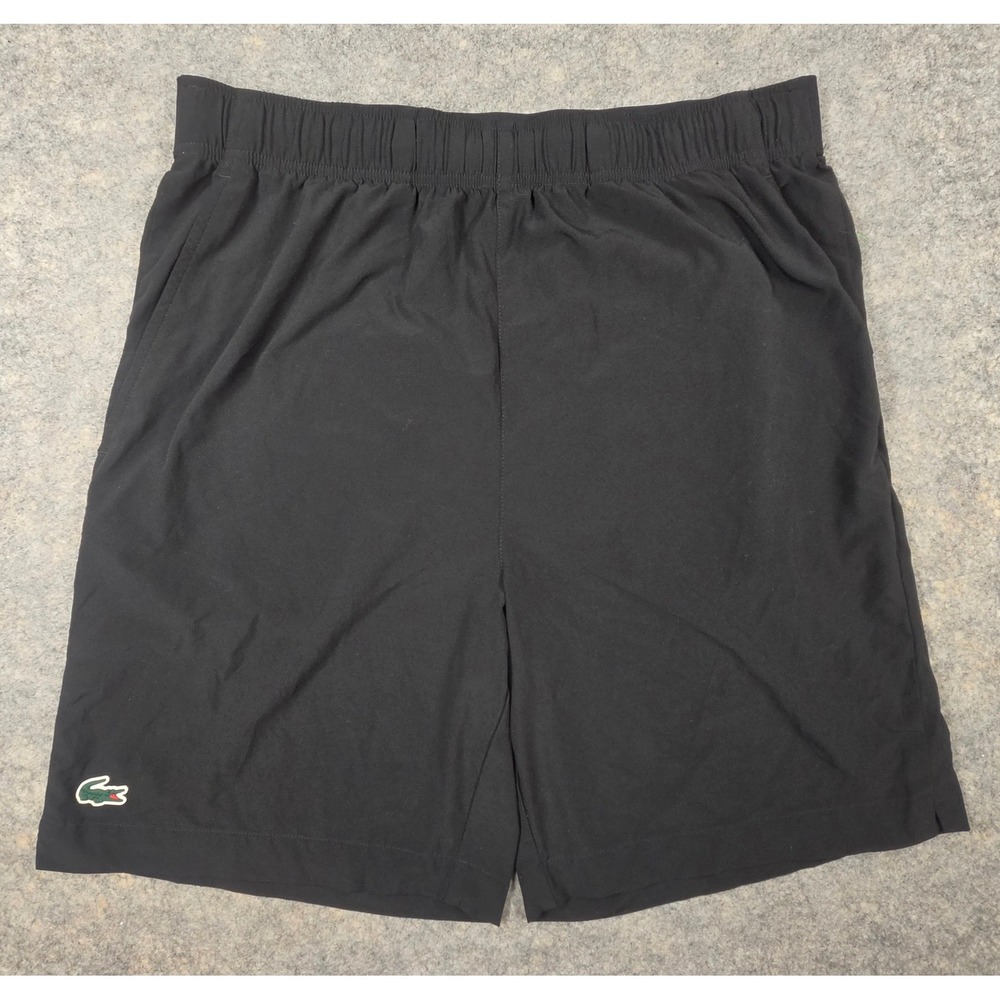 Lacoste Sport Mens Regular Fit Athletic Shorts Black US M FR 4 RN87651
